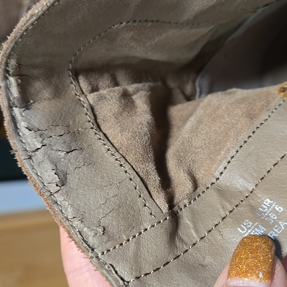 Sam Edelman Drea Studded Suede Tan Moto Boots Ladies 6.5 - Picture 7 of 10